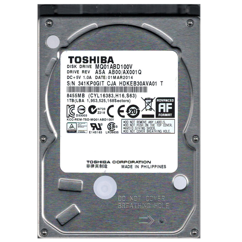 هارد لپ تاپ 1ترا بایت توشیبا  1tb toshiba