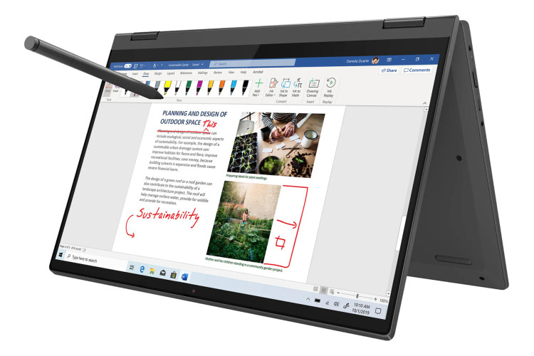لپ تاپ لنوو ideapad flex5 / cpu:i5-1135g7 / ram:8gb ddr4 / hard:256gb ssd / vga:intel iris xe / led:15.6 fhd touch x360